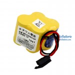 Akku für FANUC A98L-0031-0025 A06B-6114-K504 6V Schwarz Anschluss - Ersatz-Akku