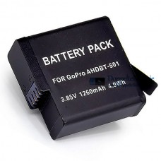 Akku für Gopro AHDBT501 BT-501 AHDBT501 Hero5 Aktion 1260mAh - Ersatz-Akku